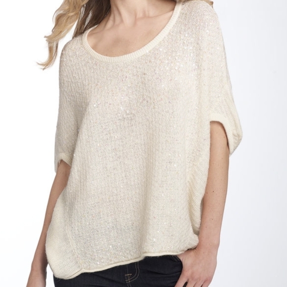 Free People Sweaters - Free people Stardust sequin sweater ivory